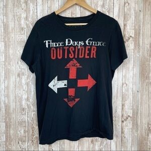 Bravado “Three Days Grace” Graphic Band Top Size Large Women